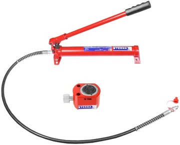 PODNOŚNIK HYDRAULICZNY SIŁOWNIK NISKI POMPA 10 TON