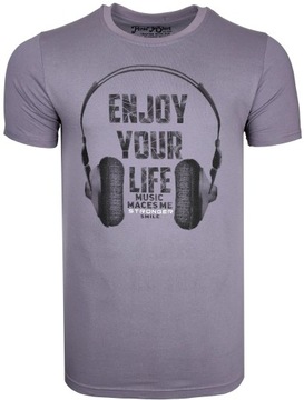 KOSZULKA MĘSKA T-SHIRT SŁUCHAWKI T1152 r. M
