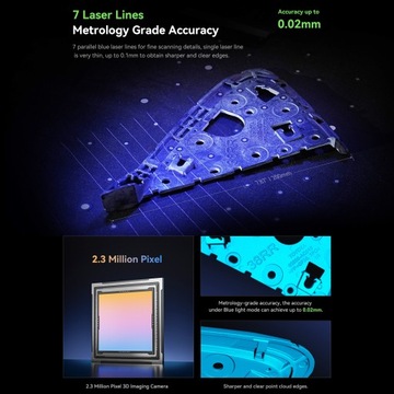 Creality CR-Scan Raptor 3D-сканер синий инфракрасный лазер