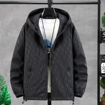 Men Windbreaker Casual Hooded Jacket New Bomber Ja