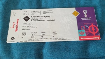 Bilet Ghana - Urugwaj Mistrzostwa Świata w Katarze nr. 45