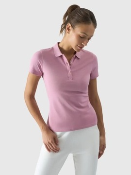 KOSZULKA DAMSKA 4F POLO T-SHIRT POLÓWKA BAWEŁNIANA ODDYCHAJĄCA SS24F132