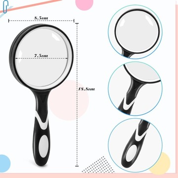 ПРОФЕССИОНАЛЬНАЯ ЛУПА ДЛЯ ЧТЕНИЯ ЛУПА БОЛЬШАЯ 75 ММ КЛАССИЧЕСКАЯ