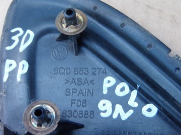 КРЫШКА ТРЕУГОЛЬНИКА КРЫЛА ПЕРЕДНЯЯ СПРАВА 6Q0853274 VW POLO 9N IV EUROPA