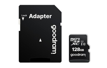 Карта памяти mSDXC GOODRAM 128 ГБ + SD-АДАПТЕР 100 МБ/с CLASS10 UHS-I