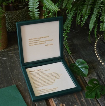 ПРИГЛАШЕНИЕ для родителей с гравировкой БУТЫЛКА ЗЕЛЕНАЯ