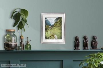 Рамка А4 21х29,7 п-парт 15х21 Италия серебро