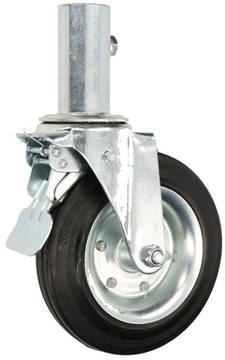 KÓŁKO DO RUSZTOWAŃ OBROTOWE 200 MM UCHWYT HAMULEC