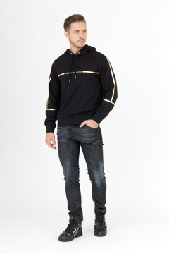 ARMANI EXCHANGE Czarna bluza męska złote logo XL