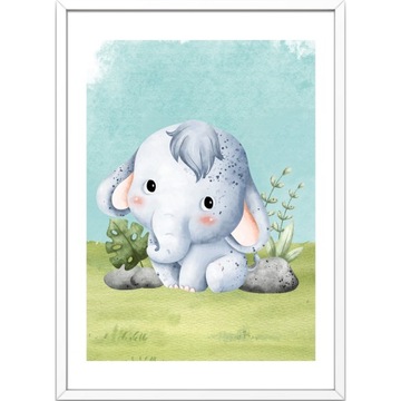 3 PLAKATY DZIECIĘCE 30x40 ZWIERZĄTKA SAFARI WZORY