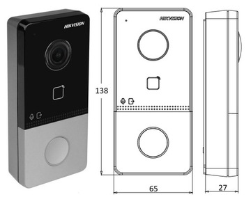 IP-комплект видеодомофона Hikvision, камера Full HD