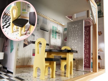 ДЕРЕВЯННЫЙ КУКОЛЬНЫЙ ДОМ СО СВЕТОДИОДНЫМ ОСВЕЩЕНИЕМ 122см