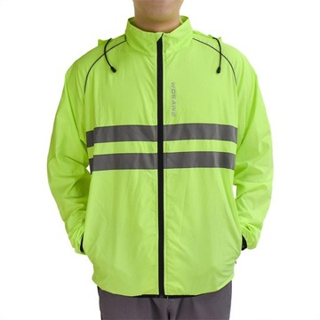 Мужская и женская велосипедная куртка высокой видимости XL