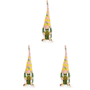 3X CYTRYNY LALKI GNOME LATO WYSTRÓJ