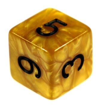 Kostka K6 Złota Perła 6-ścienna kość rpg d6