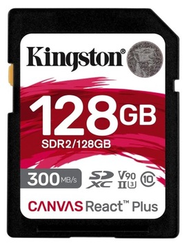 KINGSTON 128 ГБ SD SDXC 300/260 МБ UHS-II U3 ​​V90