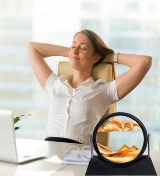 ВРАЩАЮЩИЕСЯ ДИНАМИЧЕСКИЕ ПЕСОЧНЫЕ ЧАСЫ 3D ПЕСКА 7 ДЮЙМОВ