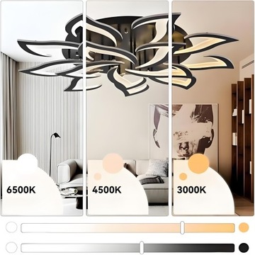 LAMPA LED WISZĄCA LOTOS 18 RINGÓW ŻYRANDOL 200W PILOTEM KOLORY APP