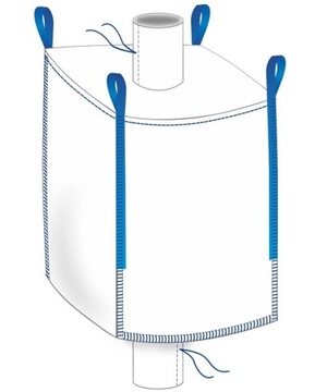 WORKI BIGBAG 90X90X160CM Z LEJEM NA ZBOŻE PASZE
