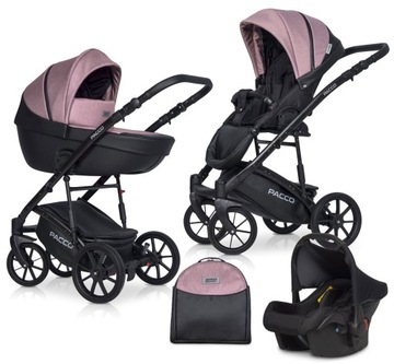 Wózek 3w1 PACCO Riko Basic ALUMINIOWY STELAŻ 22 kg + TORBA FOLIA FOTELIK