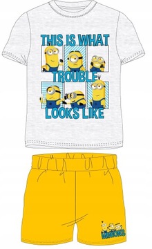 PIŻAMA CHŁOPIĘCA MINIONKI KRÓTKI RĘKAW - 110