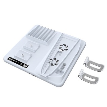 Многофункциональная охлаждающая подставка для PS5 Slim Disc/Digital Edition — белая