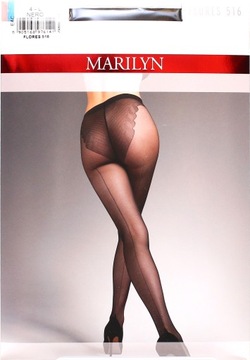 Marilyn FLORES 516 R4 rajstopy nero szew