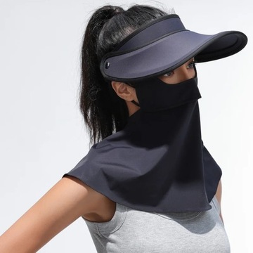 2023 New Summer Sunscreen Mask Hat Veil Outdoor Adjustable Women's Hiking