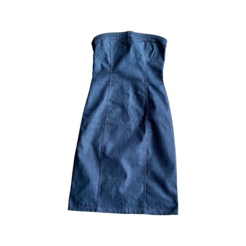 jeansowa sukienka S na M TUBA H&M / 8173