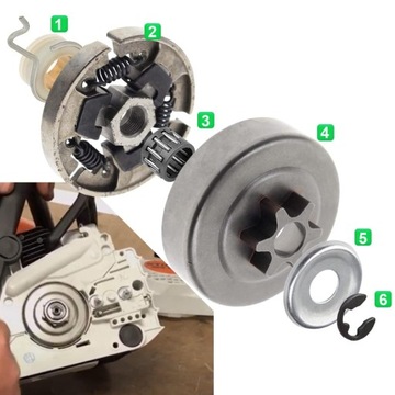 КОРЗИНА БАРАБАН СЦЕПЛЕНИЯ СО ЗВЕЗДОЧКОЙ ДЛЯ STIHL MS170 MS180 021 023 025 MS210 3/8