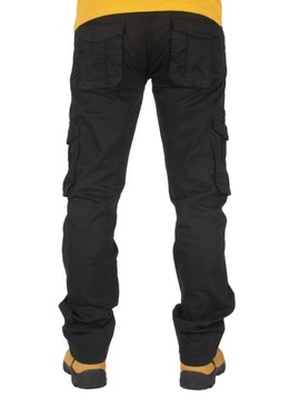 Spodnie męskie bojówki W:38 100 CM robocze czarne