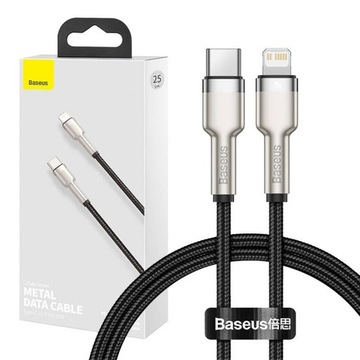 BASEUS SZYBKI KABEL PRZEWÓD USB TYPU C DO LIGHTNING DO IPHONE PD 20W 0,25M