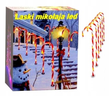 LAMPKI LED GIRLANDA LASKA MIKOŁAJA CUKIERKI OZDOBA