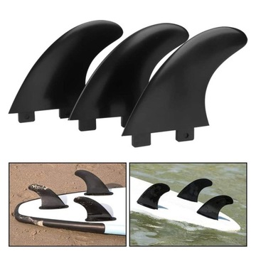 3x Surfboard Fins Longboard Center Fin Nylon