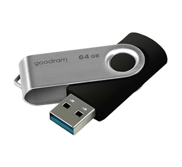 Pendrive GOODRAM 64GB czarny USB 3.0 Twister UTS3