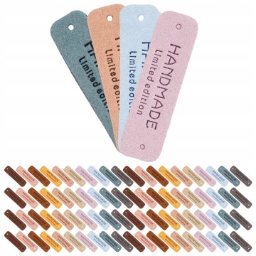 Декоративная этикетка из кожи ручной работы.