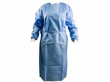 Фартук нетканый с манжетой XL защитный одноразовый SMS 18г 1 шт.