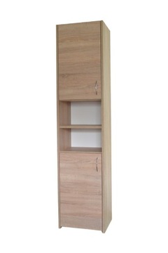 SZAFKA ŁAZIENKOWA SŁUPEK REGAŁ DĄB SONOMA 2D 40 CM