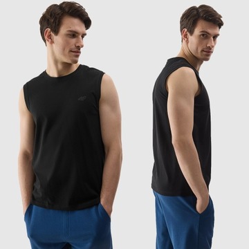 ФУТБОЛКА 4F МУЖСКАЯ ФУТБОЛКА БЕЗ РУКАВОВ ВЕРХНЯЯ МАЙКА ХЛОПОК SPORTS SS24