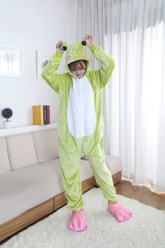 ŻABA Żabka PIŻAMA Kigurumi Onesie Przebranie Damskie Męskie L 165-174 cm