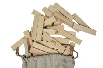 MontiMonti - Klocki naturalne 8cm 200szt DREWNIANE