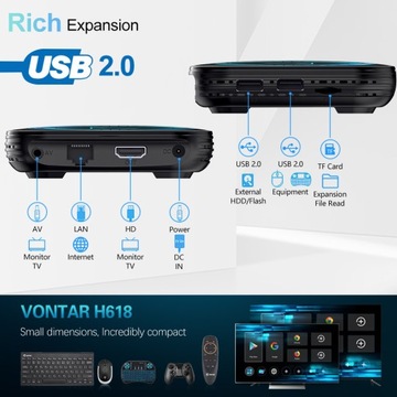 ТВ-приставка VONTAR H618 Android12 Allwinner H618 BT4.0 Dual Wi-Fi