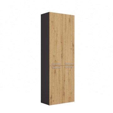 ШКАФ КНИЖНЫЙ ШКАФ НА 60 ПОСТАВ NEL DD 1K КОРЗИНА АНТРАЦИТ ДУБ ARTISAN