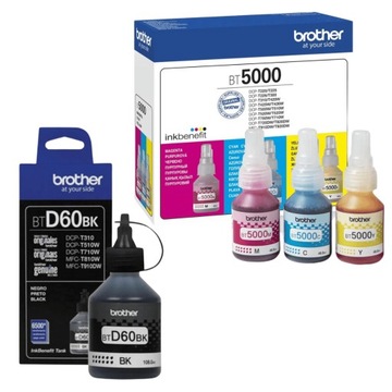 NOWY BROTHER tusz BT-5000CLVAL+BT-D60 DCP-T525W DCP-T720DW T525W T720DW 4-p