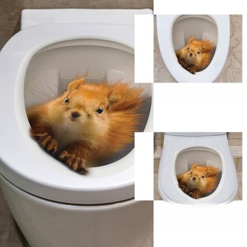 ТРЕХМЕРНАЯ НАКЛЕЙКА НА УНИТАЗ БЕЛКА СИДЕНЬЕ ДЛЯ УНИТАЗА БЕЛКА