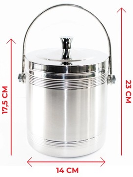 Ведро для льда ТЕРМОС 1,4 л и щипцы