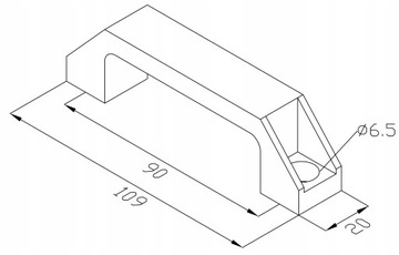 АЛЮМИНИЕВАЯ ПРОФИЛЬНАЯ РУЧКА V-SLOT 2020 ДЛЯ 3D ENDER