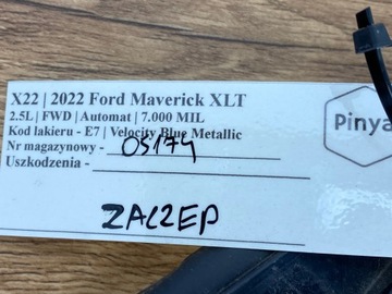 LIŠTA OKNO ČELNÍ FORD MAVERICK 2022+ USA