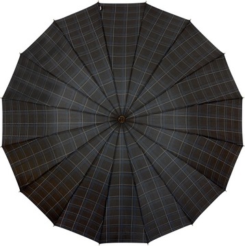 Прочный зонт Falcone, 16 панелей, клетчатый узор.