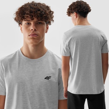 T-SHIRT 4F KOSZULKA MĘSKA BAWEŁNIANA SPORTOWA SS24